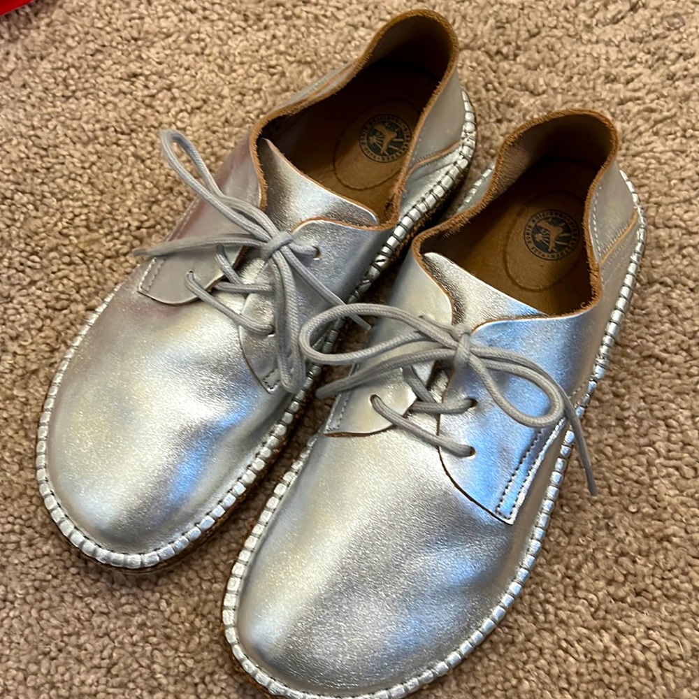 Birkenstock Gary silver. Size 38. Oxford shoes